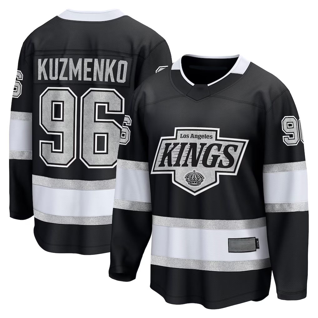 Crovyle LA.Kings #96 Andrei Kuzmenko Black Home Breakaway Jerseys