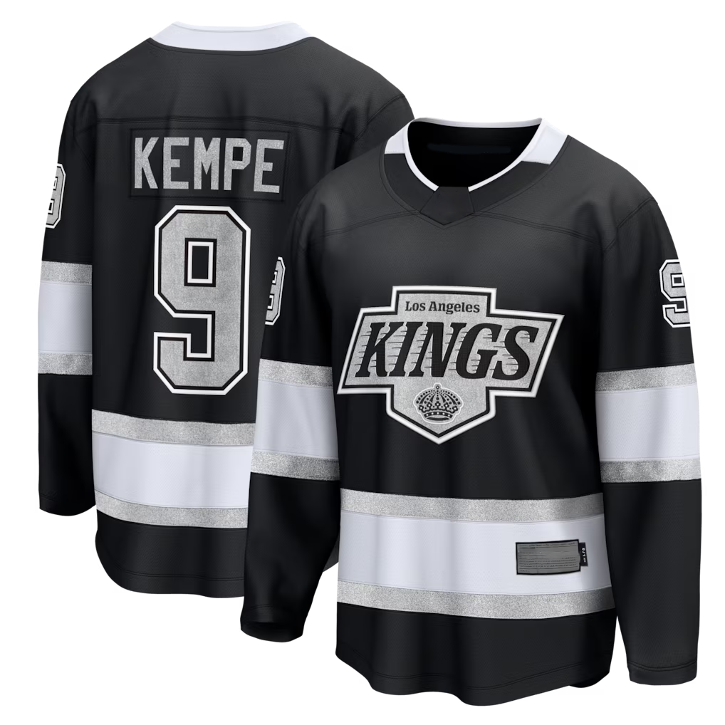 Crovyle LA.Kings #9 Adrian Kempe Black Home Premier Breakaway Player Jerseys