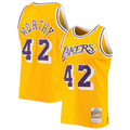 Crovyle LA.Lakers #42 James Worthy Mitchell & Ness Gold 1984-1985 Hardwood Classics Swingman Stitched Jerseys