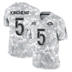 Crovyle LA.Rams #5 Kamren Kinchens Player Arctic Camo Salute To Service Limited Game Stitched Jerseys