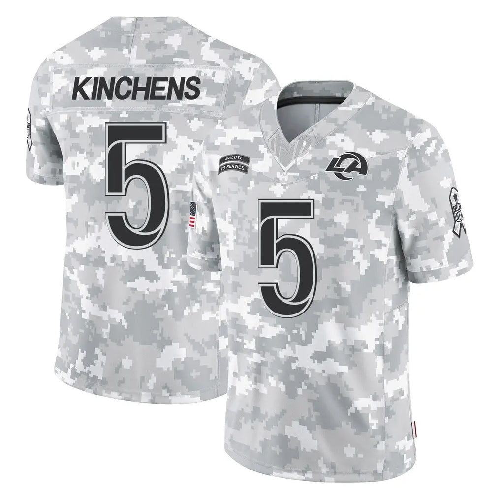 Crovyle LA.Rams #5 Kamren Kinchens Player Arctic Camo Salute To Service Limited Game Stitched Jerseys