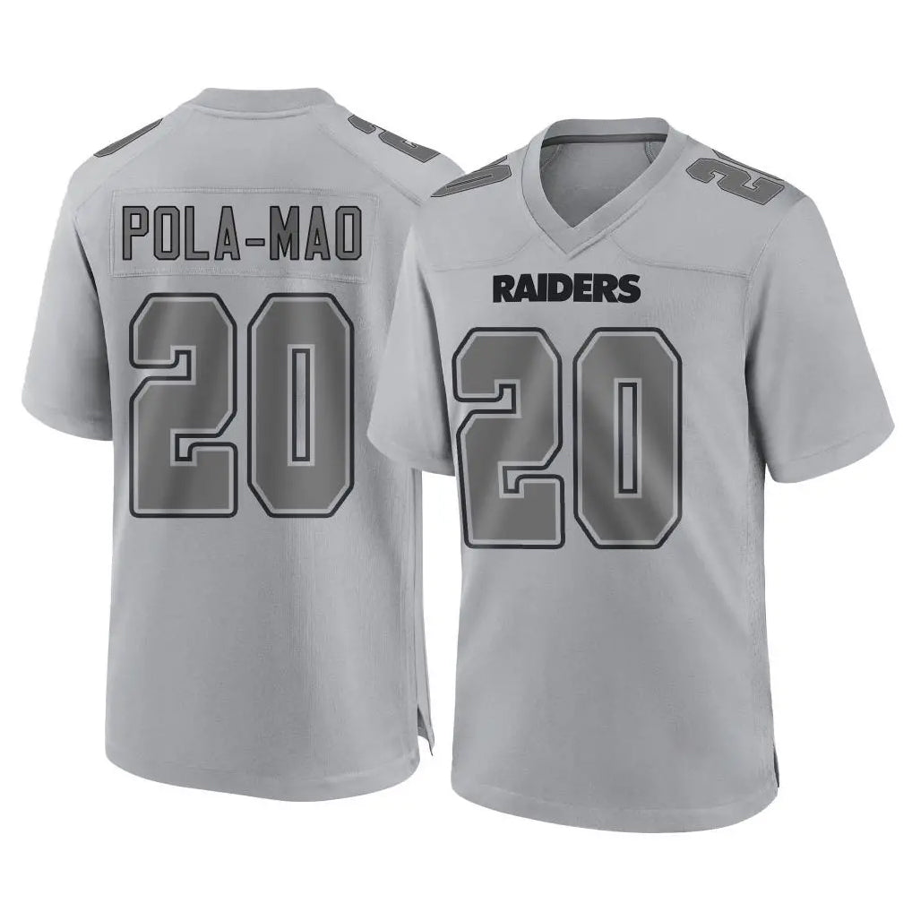 Crovyle LV.Raiders #20 Isaiah Pola-Mao Player Gray Atmosphere Fashion Limited Game Stitched Jerseys