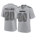 Crovyle LV.Raiders #20 Isaiah Pola-Mao Player Gray Atmosphere Fashion Limited Game Stitched Jerseys