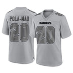 Crovyle LV.Raiders #20 Isaiah Pola-Mao Player Gray Atmosphere Fashion Limited Game Stitched Jerseys