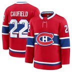 Crovyle M.Canadiens #22 Cole Caufield Red Home Premium Jerseys