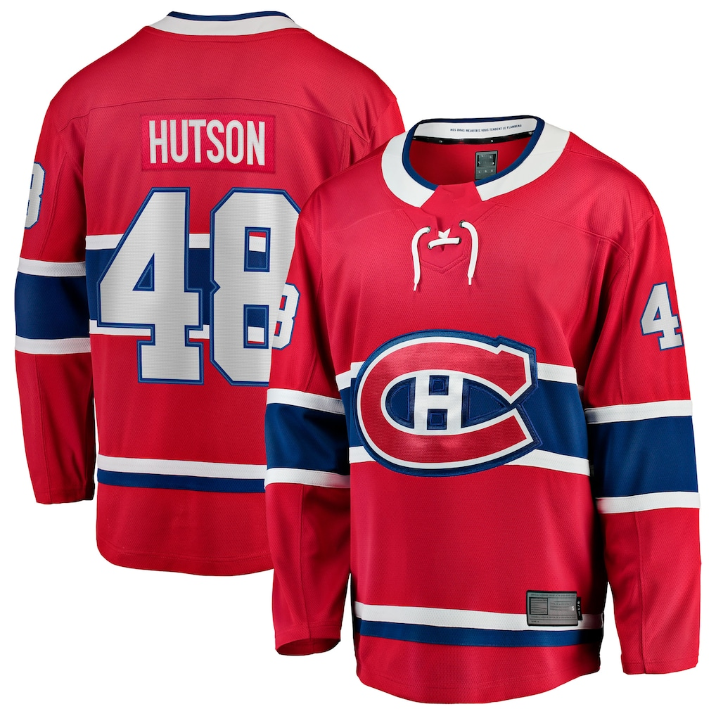Crovyle M.Canadiens #48 Lane Hutson Red Home Breakaway Jerseys