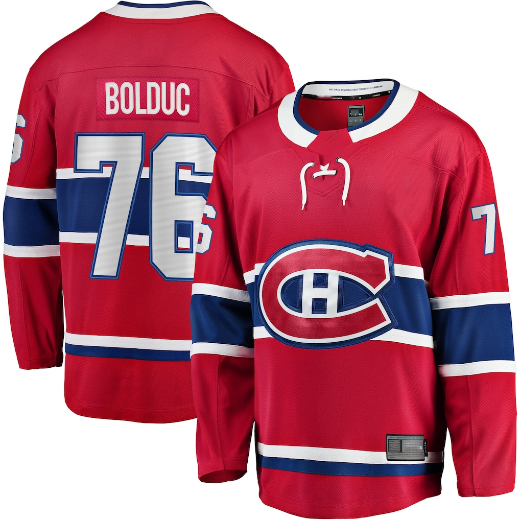 Crovyle M.Canadiens #76 Zack Bolduc Red Home Breakaway Jerseys