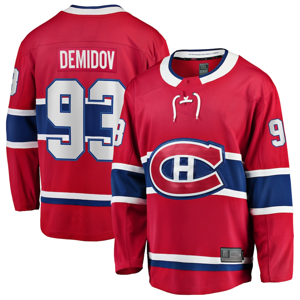 Crovyle M.Canadiens #93 Ivan Demidov Red Home Breakaway Jerseys