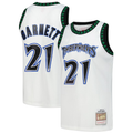 Crovyle M.Timberwolves #21 Kevin Garnett Mitchell & Ness White Hardwood Classics Swingman Stitched Jerseys