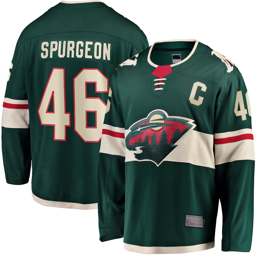 Crovyle M.Wild #46 Jared Spurgeon Green Home Breakaway Player Jerseys