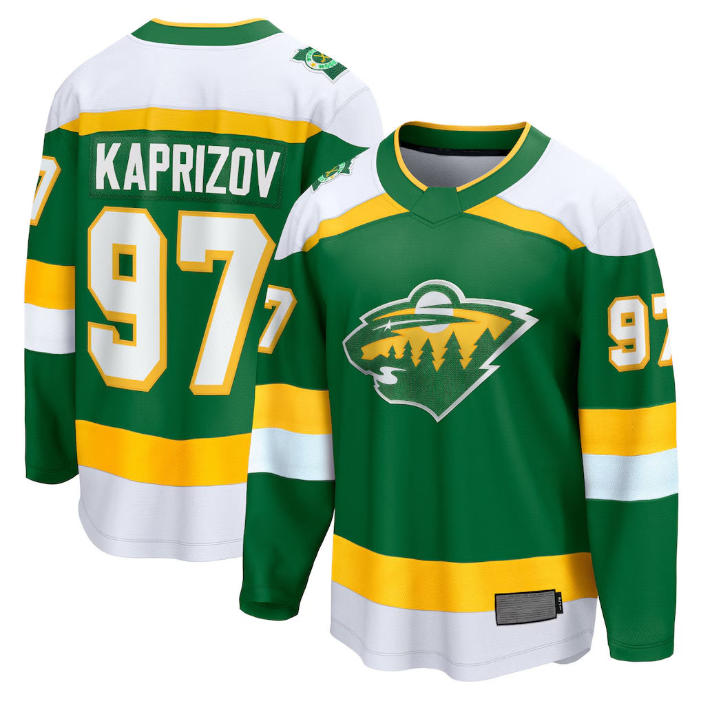 Crovyle M.Wild #97 Kirill Kaprizov Green 2023-24 Alternate Breakaway Jerseys