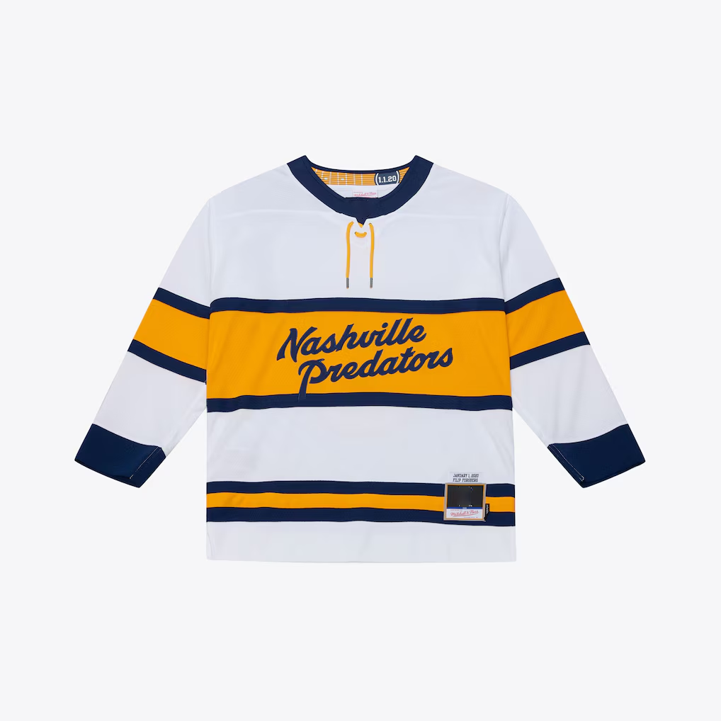 Crovyle N.Predators Filip Forsberg Mitchell & Ness White 2020 Power Play Jerseys