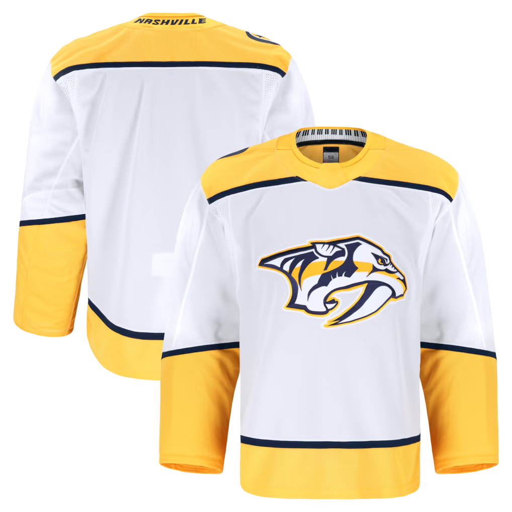 Crovyle N.Predators White Away Authentic Pro Jerseys