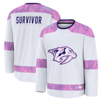 Crovyle N.Predators White Hockey Fights Cancer Survivor Practice Jerseys