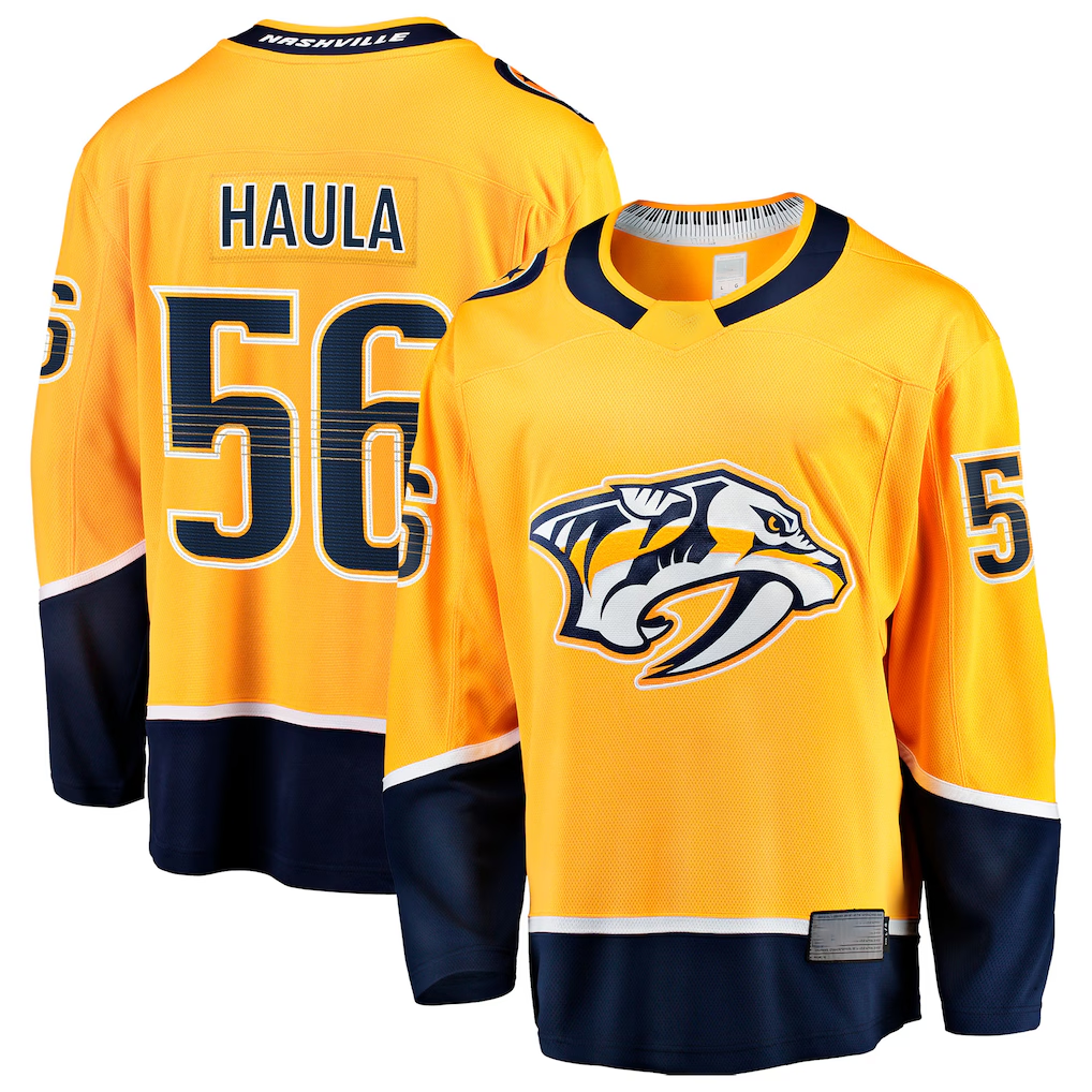 Crovyle N.Predators #56 Erik Haula Gold Home Breakaway Jerseys