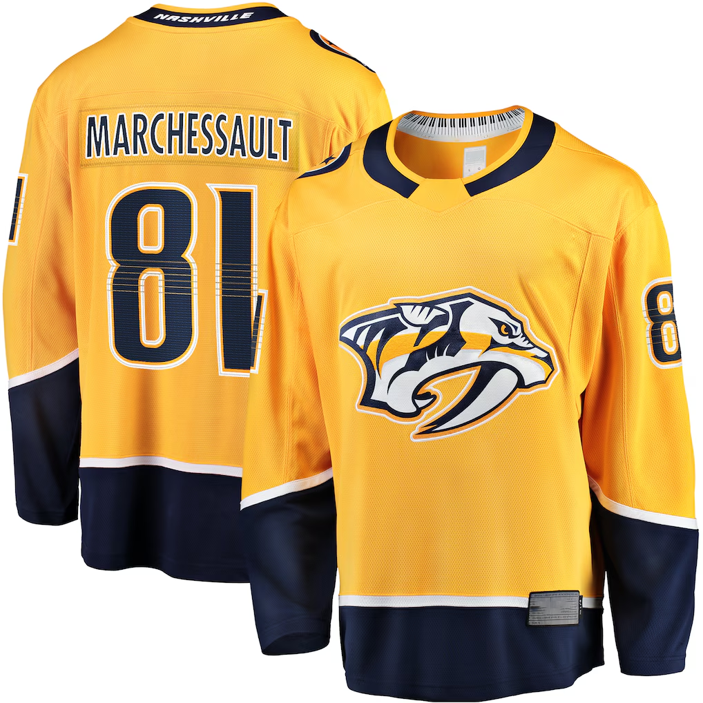Crovyle N.Predators #81 Jonathan Marchessault Gold Breakaway Jerseys
