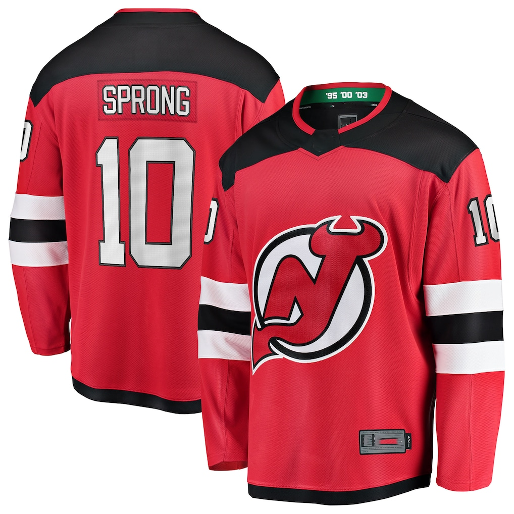 Crovyle N.Jersey Devils #10 Daniel Sprong Red Home Breakaway Jerseys