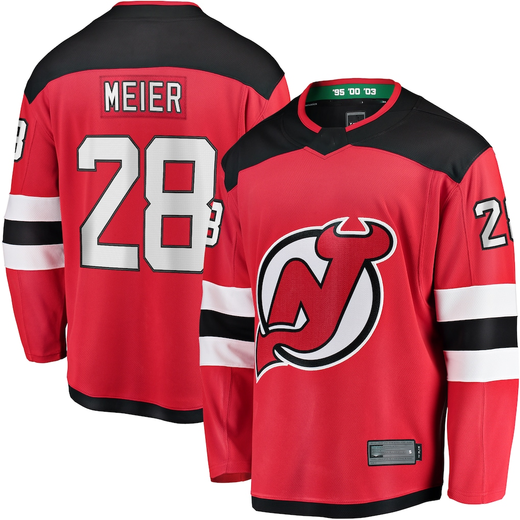 Crovyle N.Jersey Devils #28 Timo Meier Red Home Breakaway Jerseys