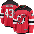Crovyle N.Jersey Devils #43 Luke Hughes Red Home Breakaway Player Jerseys