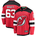 Crovyle N.Jersey Devils #63 Jesper Bratt Red Home Breakaway Player Jerseys