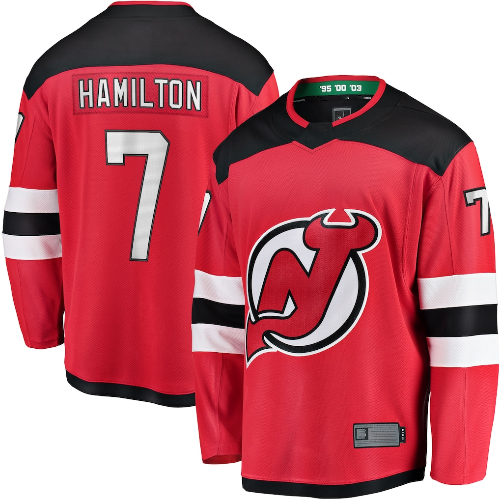 Crovyle N.Jersey Devils #7 Dougie Hamilton Red Breakaway Player Jerseys