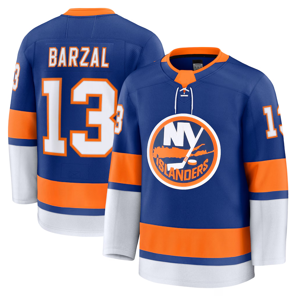Crovyle NY.Islanders #13 Mathew Barzal Royal Home Premium Jerseys