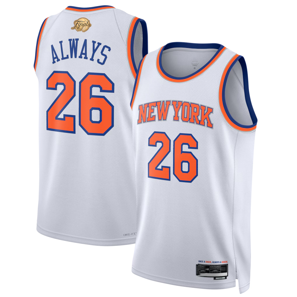 Crovyle NY.Knicks #26  White 2026 Finals Champions Always 26 Swingman Jerseys - Association Edition