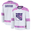 Crovyle NY.Rangers White Hockey Fights Cancer Survivor Practice Jerseys