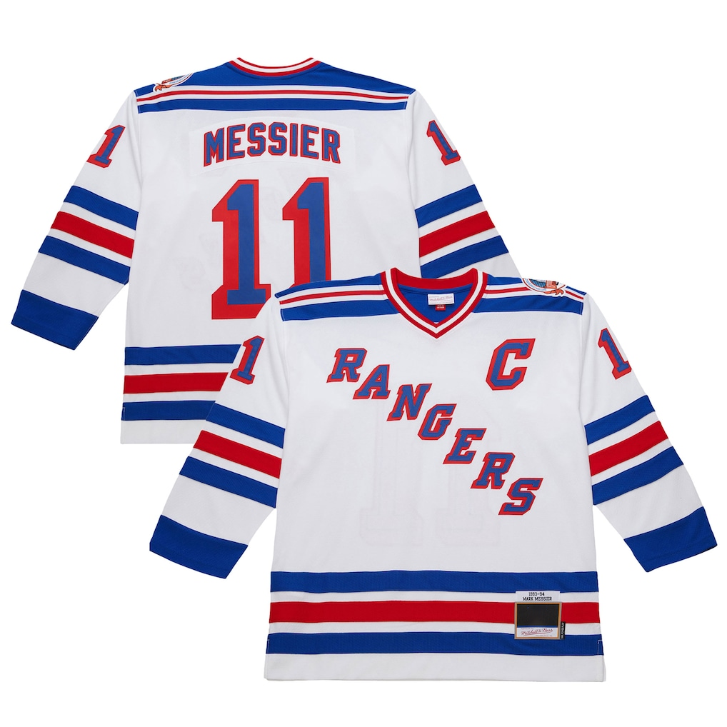Crovyle NY.Rangers #11 Mark Messier White 1993-94 Power Play Jerseys
