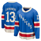 Crovyle NY.Rangers #13 Alexis Lafreniere Blue Centennial Breakaway Jerseys