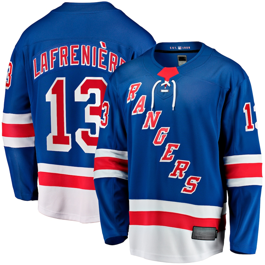 Crovyle NY.Rangers #13 Alexis Lafreniere Blue Home Breakaway Jerseys