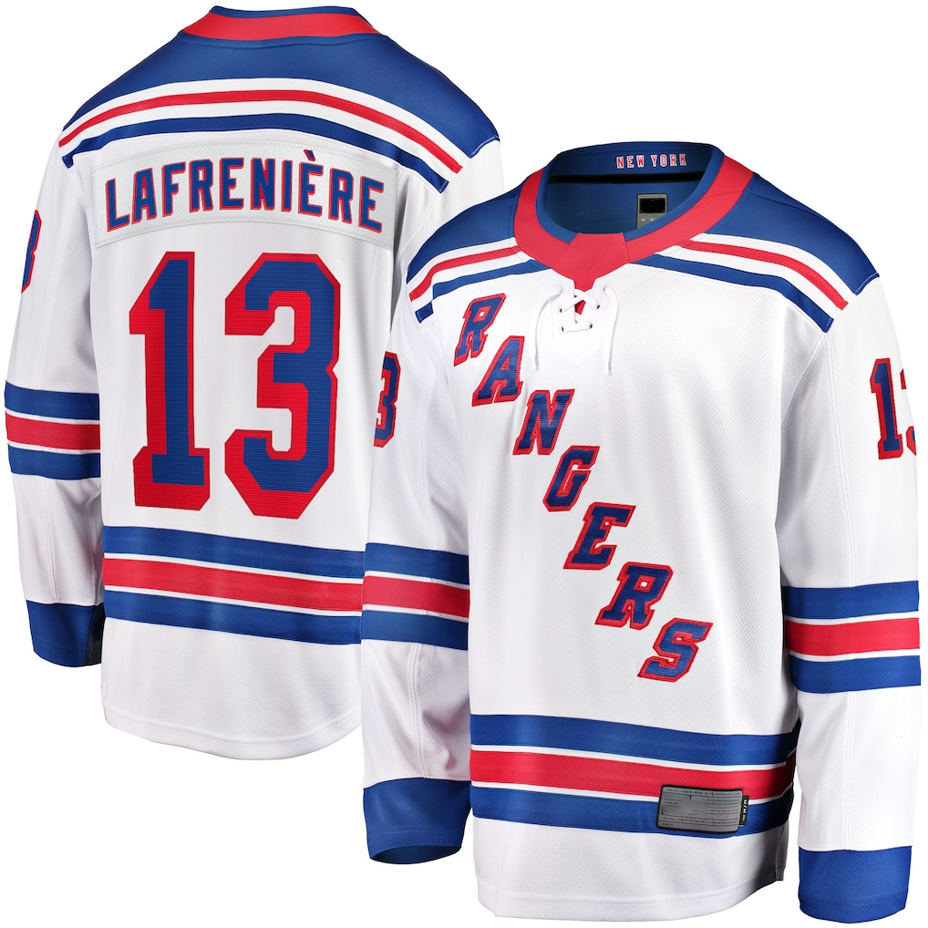 Crovyle NY.Rangers #13 Alexis Lafreniere White Breakaway Jerseys