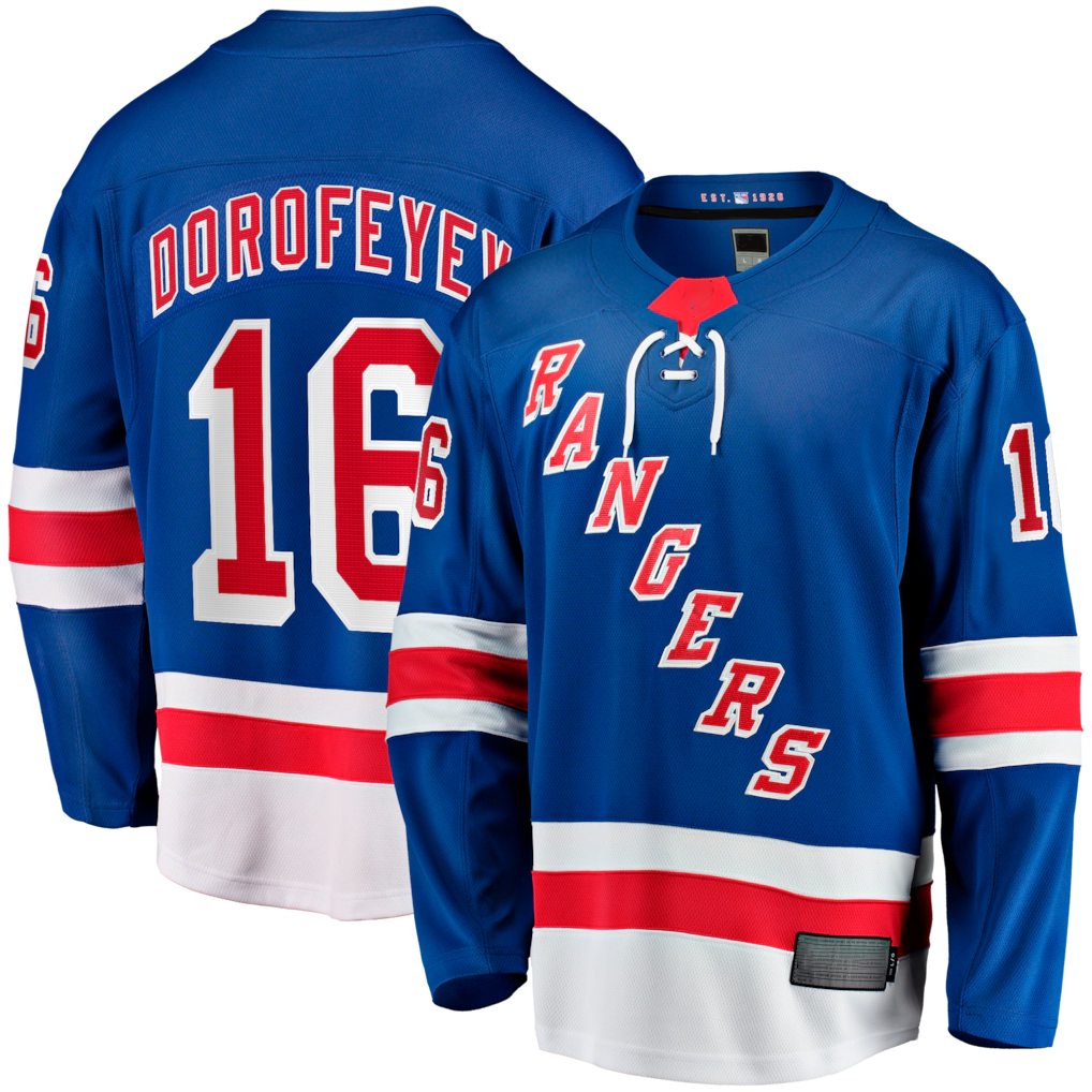 Crovyle NY.Rangers #16 Pavel Dorofeyev Blue Home Breakaway Jerseys