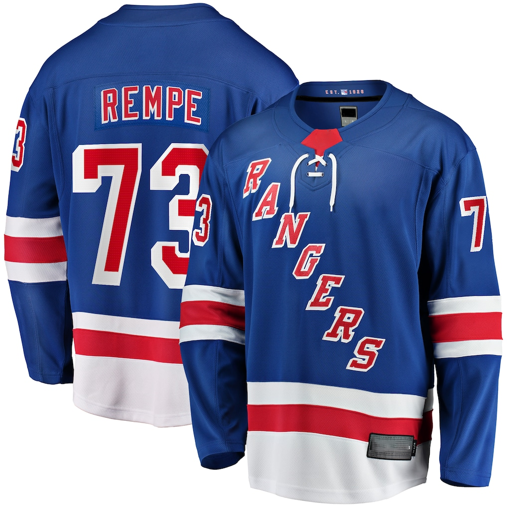 Crovyle NY.Rangers #73 Matt Rempe Blue Home Breakaway Jerseys