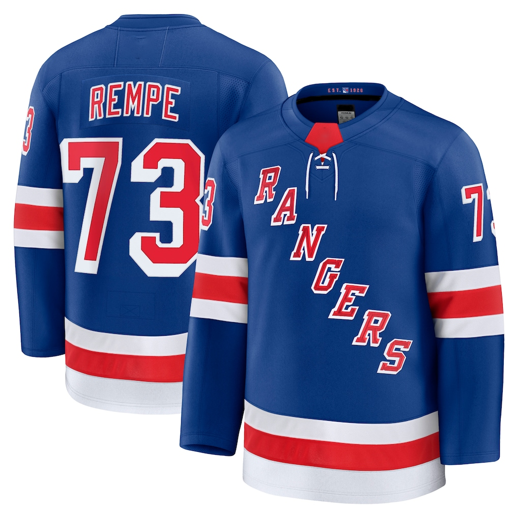 Crovyle NY.Rangers #73 Matt Rempe Blue Home Premium Jerseys