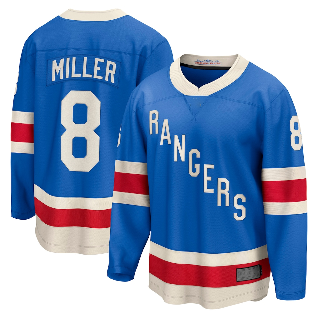 Crovyle NY.Rangers #8 J.T. Miller Blue Centennial Breakaway Jerseys
