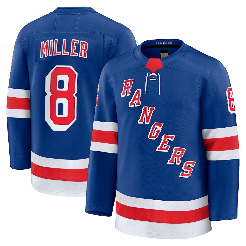 Crovyle NY.Rangers #8 J.T. Miller Blue Home Premium Jerseys