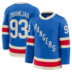 Crovyle NY.Rangers #93 Mika Zibanejad Blue Centennial Premium Jerseys