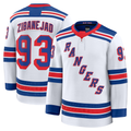 Crovyle NY.Rangers #93 Mika Zibanejad White Away Premium Jerseys