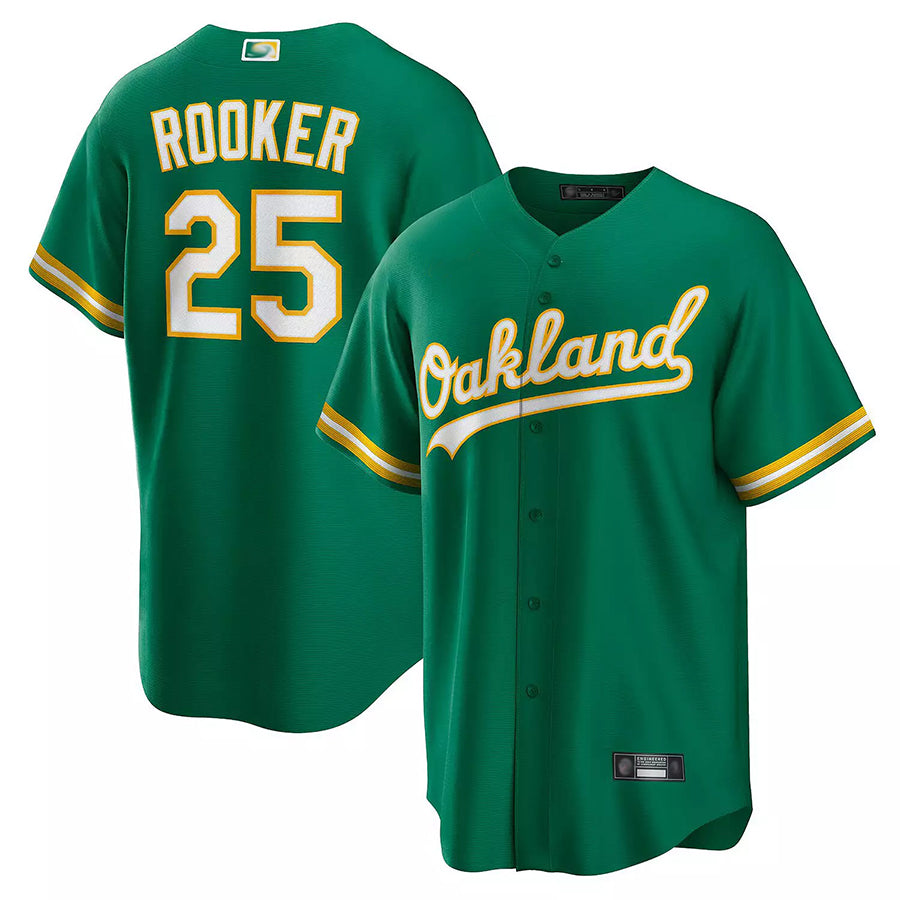 Crovyle Athletics #25 Brent Rooker Player Kelly Green Game Replica Personalized Jerseys