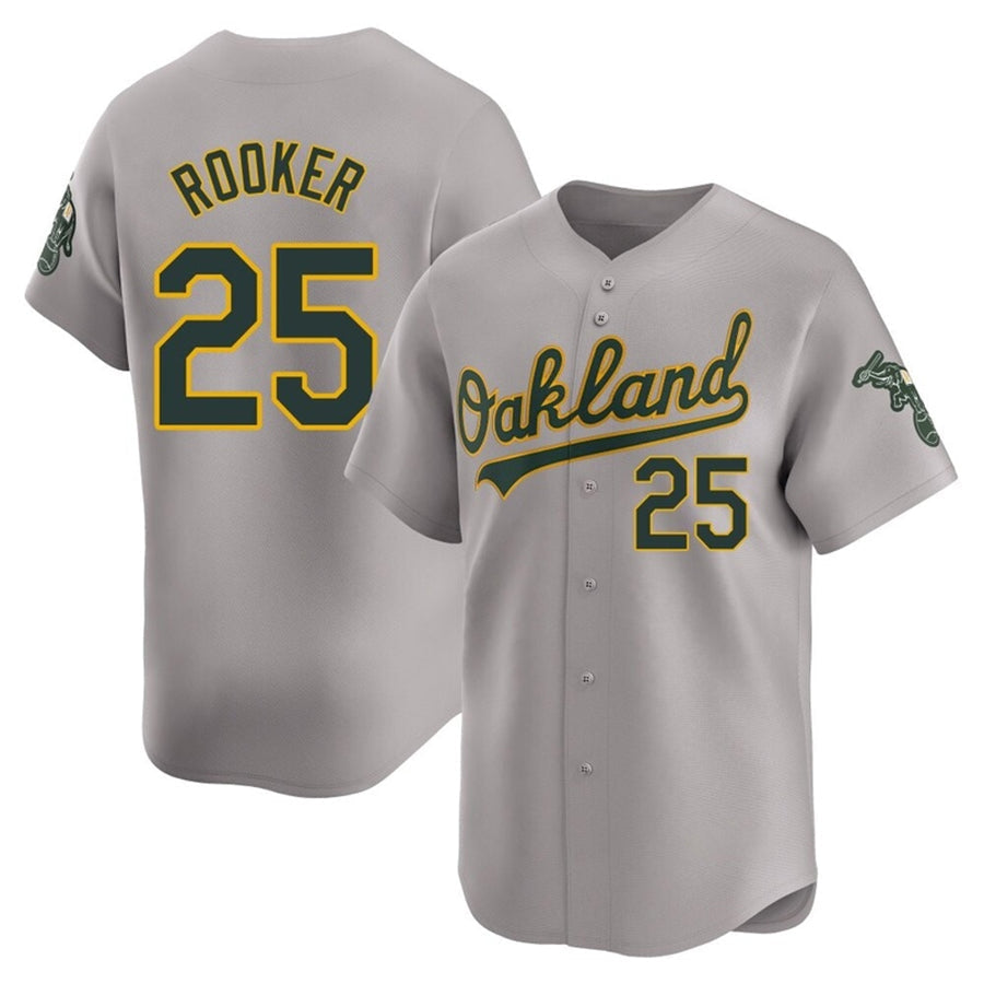 Crovyle Athletics #25 Brent Rooker Player Kelly Grey Home Limited Personalized Jerseys