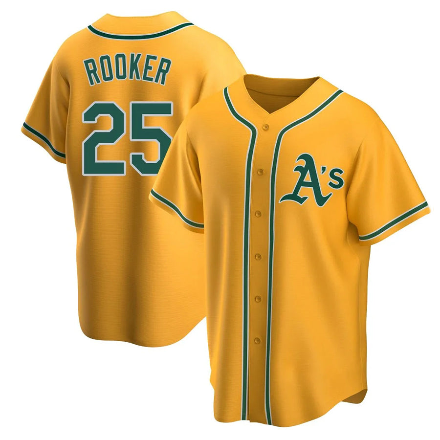 Crovyle Athletics #25 Brent Rooker Player Replica Gold Personalized Jerseys