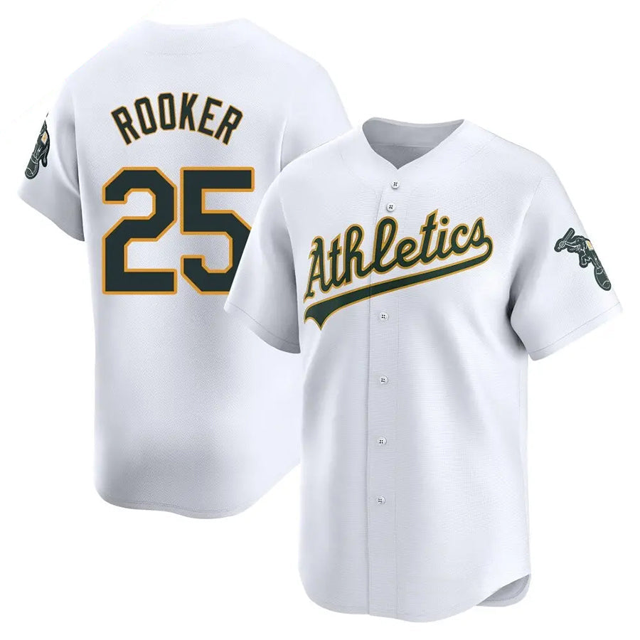 Crovyle Athletics #25 Brent Rooker Player White Limited Home Personalized Jerseys