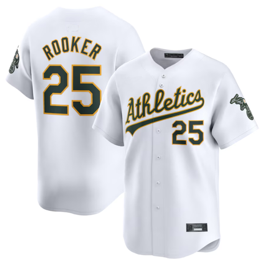 Crovyle Athletics #25 Brent Rooker White Home Limited Player Jersey American Stitched Personalized Jerseys
