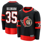 Crovyle O.Senators #35 Linus Ullmark Black Home Premier Breakaway Player Jerseys