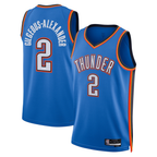 Crovyle OC.Thunder #2 Shai Gilgeous-Alexander Blue Badge Swingman Replica Stitched Jerseys- Icon Edition