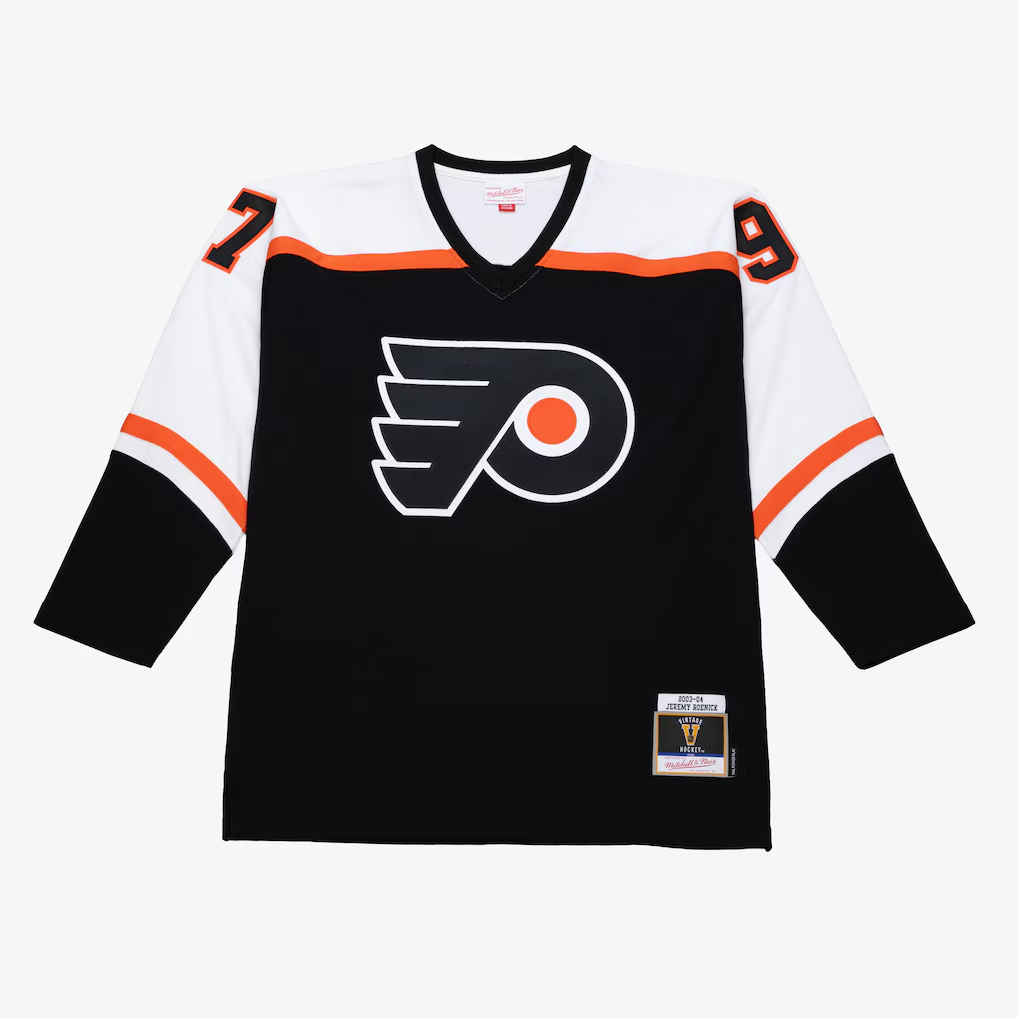 Crovyle P.Flyers Jeremy Roenick Mitchell & Ness Black 2003 Power Play Jerseys