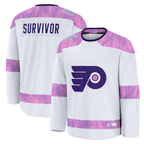 Crovyle P.Flyers White Hockey Fights Cancer Deslauriers Practice Jerseys