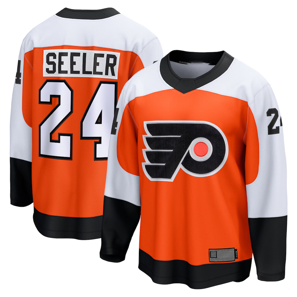 Crovyle P.Flyers #24 Nick Seeler Orange Home Practice Jerseys