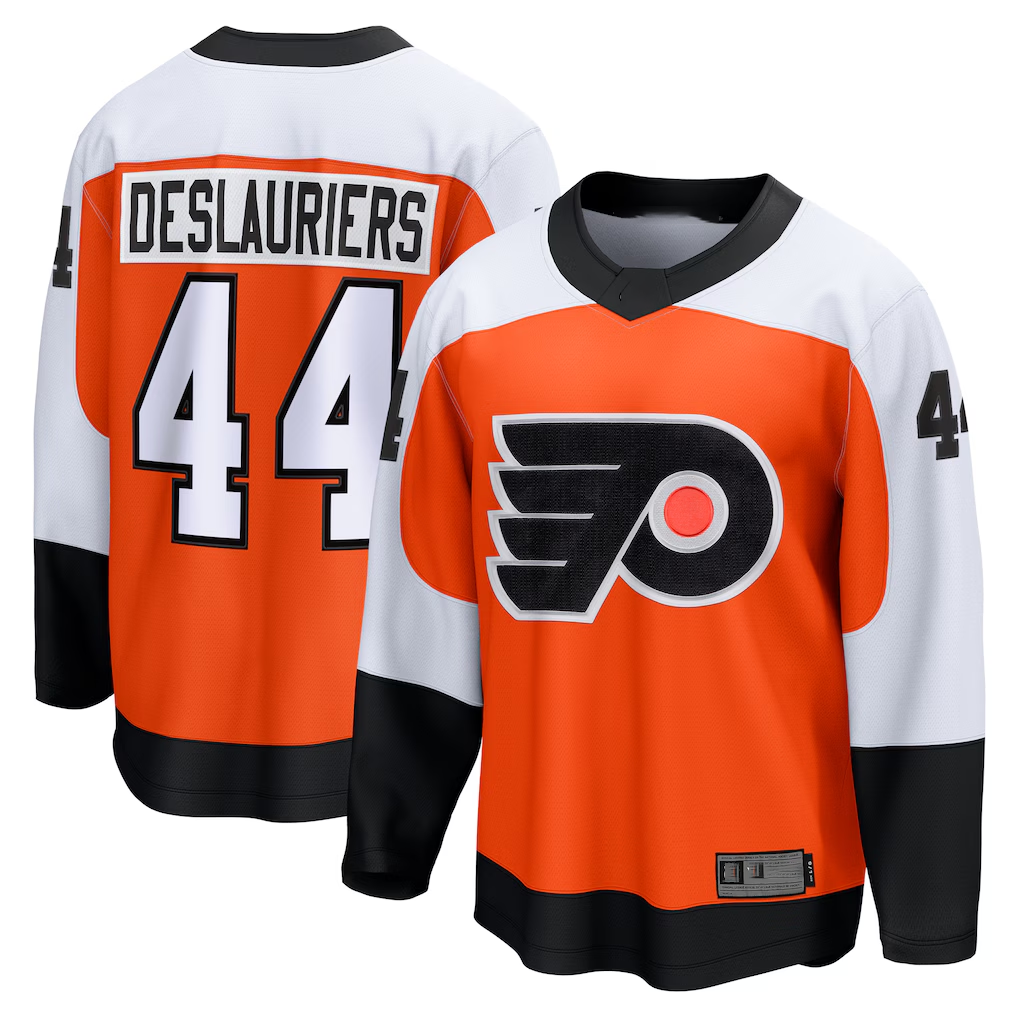 Crovyle P.Flyers #44 Nicolas Deslauriers Orange Home Premier Breakaway Player Jerseys